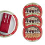 Hermia Pack de 4 Salvamanteles Individuales Multicolor de 37 cm